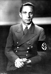 Goebbels, hands clasped