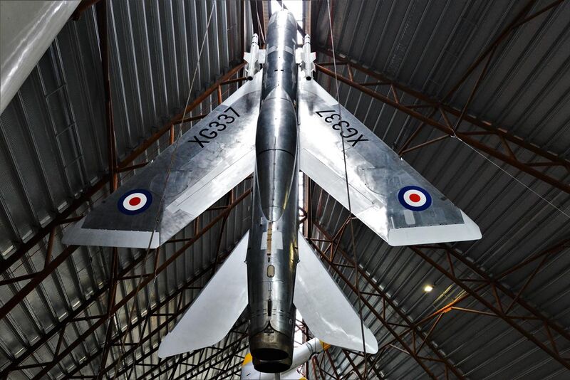 File:Cosford- Royal Air Force Museum- English Electric Lightning suspended from the ceiling (geograph 5765866).jpg