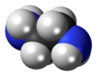 Space-filling model of ethylenediamine