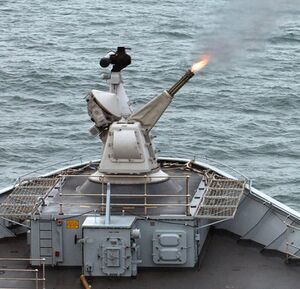 Goalkeeper CIWS Gun Opens Fire During Exercise at Sea MOD 45151583.jpg