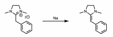 Horst Böhme and Fritz Soldan synthesized the first NHO in 1961 using the precursor salt and elemental sodium.[8]