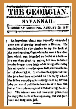 18220829 An ingenious cheat - bowling - The Georgian For the Country (Savannah).jpg