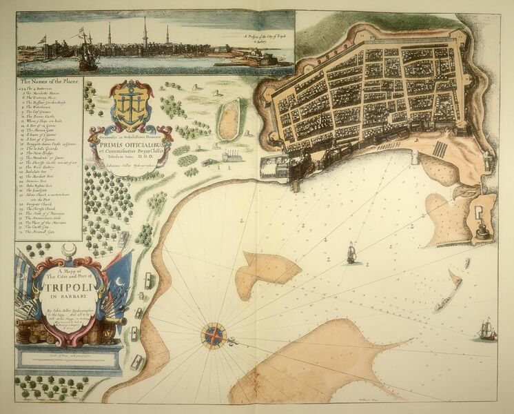 File:A Mapp of the Citie and Port of Tripoli in Barbary - by John Seller 1675.JPG