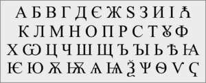 Early Cyrillic alphabet.svg