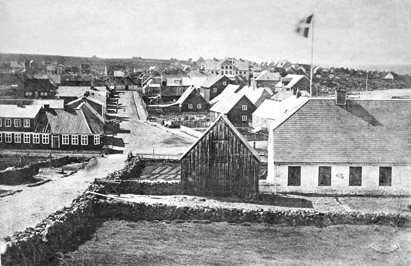 File:Pg107 Main street of Reykjavik and Governors house.jpg