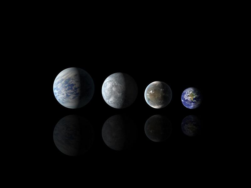 File:Relative sizes of all of the habitable-zone planets discovered to date alongside Earth.jpg