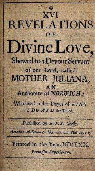 File:XVI Revelations of Divine Love (title page, 1670 edition).jpg