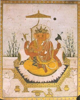 Ganesha Nurpur miniature circa 1810 Dubost p64.jpg