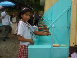 Hand washing as part of the Essential Health Care Package (EHCP) (3172335620).jpg