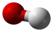 Ball-and-stick model of the hydroxide anion