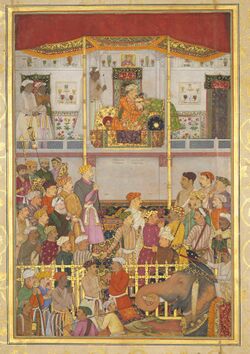 Jahangir Receives Prince Khurram at Ajmer on His Return from the Mewar Campaign.jpg