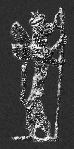 Mušḫuššu on a vase of Gudea, circa 2100 BCE.jpg