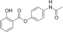 Kekulé, skeletal formula of acetaminosalol