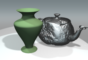 Aqsis - Utah teapot displacement shader.png