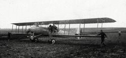 Caudron R.4 at Camp Marchand in Front de Champagne, August 1916 (cropped).jpg