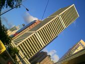 HK Shek Tong Tsui Hong Kong Plaza blue sky.JPG