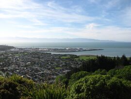 View of Nelson from the "Centre of New Zealand" in November 2006