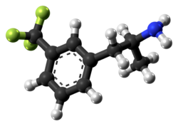 Norfenfluramine molecule ball from xtal.png