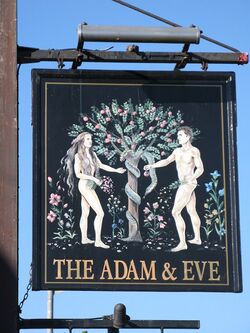 Sign for the Adam and Eve - geograph.org.uk - 1040180.jpg