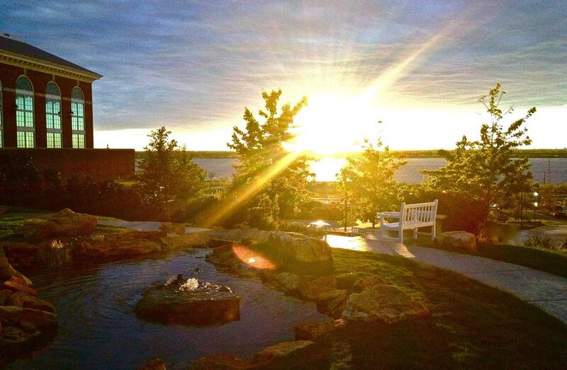 File:Sunset at Ellis Prayer Garden, Dallas Baptist University.jpg