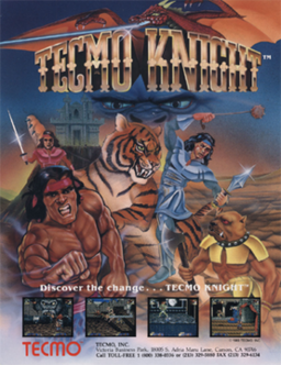 U.S. arcade flyer of Tecmo Knight.
