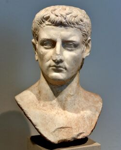 Bust of the Roman Emperor Claudius, 37-64 CE. Marble. From Acerra near Formia, Italy. Altes Museum, Berlin.jpg