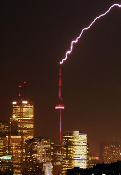 CN Tower struck by lightning-Edit(Taxi).jpg