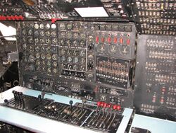 Douglas C-124 Globemaster II flight engineer station.JPG