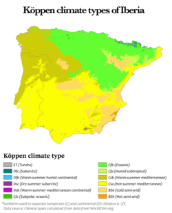 Köppen climate types of Iberia.png