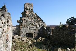 The hearth remains in the Glenmore derelict cottage. - geograph.org.uk - 376923.jpg