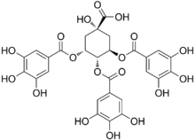 Chemical structure of 3,4,5-tri-O-galloylquinic acid