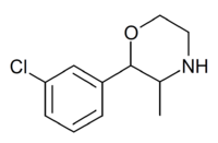 3-Chlorophenmetrazine structure.png