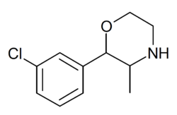 3-Chlorophenmetrazine structure.png