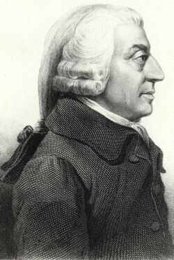 A portrait of Adam Smith