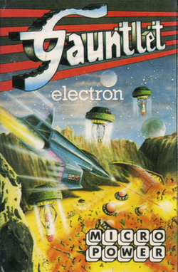 Gauntlet (1984, Micro Power) cassette front cover (Acorn Electron).png