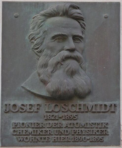 File:Johann Josef Loschmidt portrait plaque.jpg