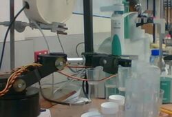 Low-cost robotic arm used as an autosampler.
