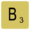 Scrabble tile for "B"