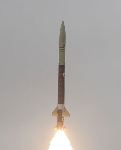 File:The Defence Research and Development Organisation (DRDO) successfully flight testing the indigenously developed surface-to-surface tactical missile ‘Prahar’, from Launch Complex-III, ITR, Balasore, in Orissa (cropped).JPG