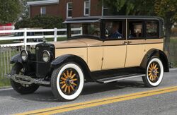 1925 Rickenbacker D6 Sedan, front left (Hershey 2019).jpg