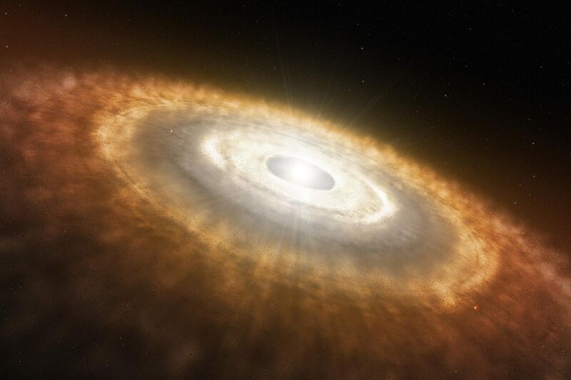File:Artist’s Impression of a Baby Star Still Surrounded by a Protoplanetary Disc.jpg
