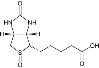 Stereo, skeletal formula of biotin sulfoxide