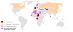 Burka ban world map.svg