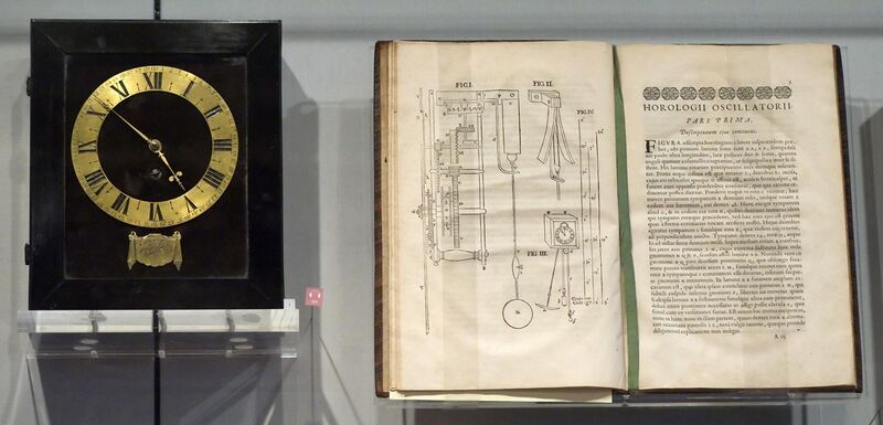 File:Christiaan Huygens Clock and Horologii Oscillatorii.jpg