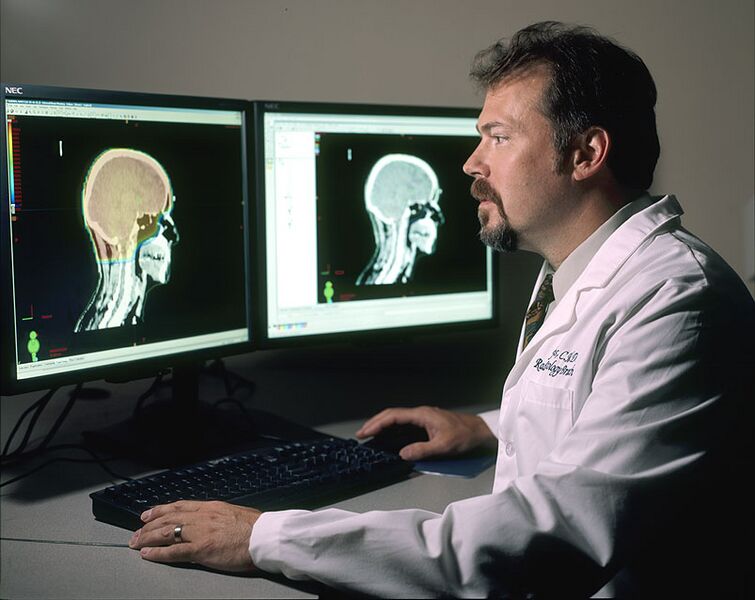File:Doctor review brain images.jpg