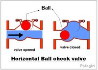 Horizontal ball check valve