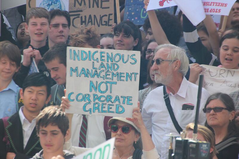 File:Indigenous land management not corporate greed - - Melbourne climate strike - IMG 4063 (40419621683).jpg