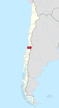 Map of Libertador General Bernardo O'Higgins Region