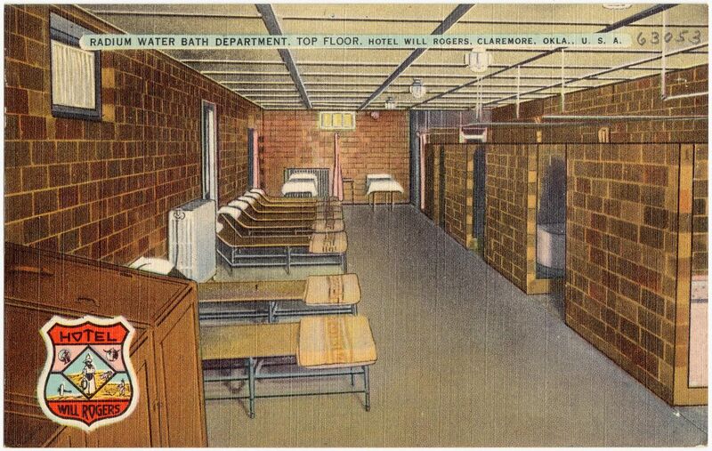 File:Radium Water Bath Department, top floor, Hotel Will Rogers, Claremore, Okla., U.S.A (63053).jpg