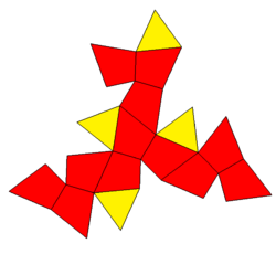 Tetrahedrally diminished icosahedron net.png